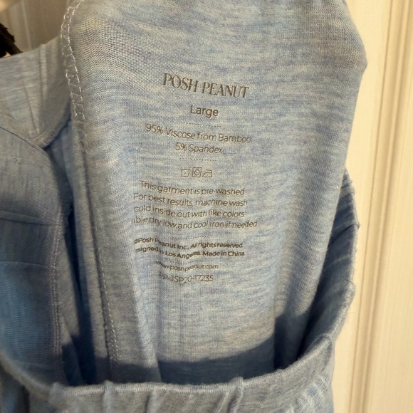 Posh Peanut Sky Blue Pajama Set Large - Picture 6 of 6